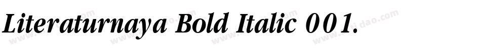 Literaturnaya Bold Italic 001.001字体转换